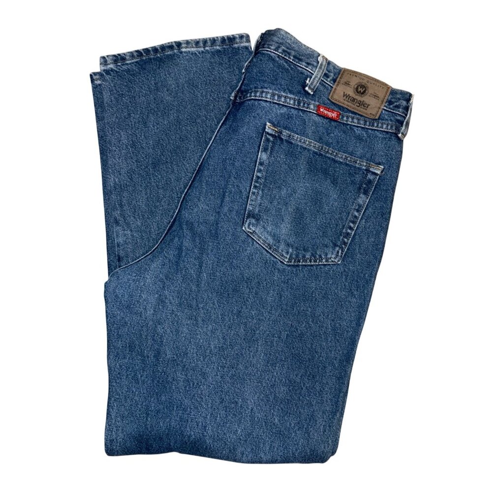 Wrangler 965T1DS Mens Jeans 40 32 Medium Wash Pockets Blue Denim Cowboy